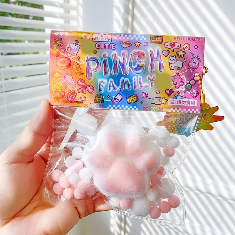 🐾 Ultra-Soft Plush Cat Paw Squishy – The Cutest Stress Relief Toy! 🎀