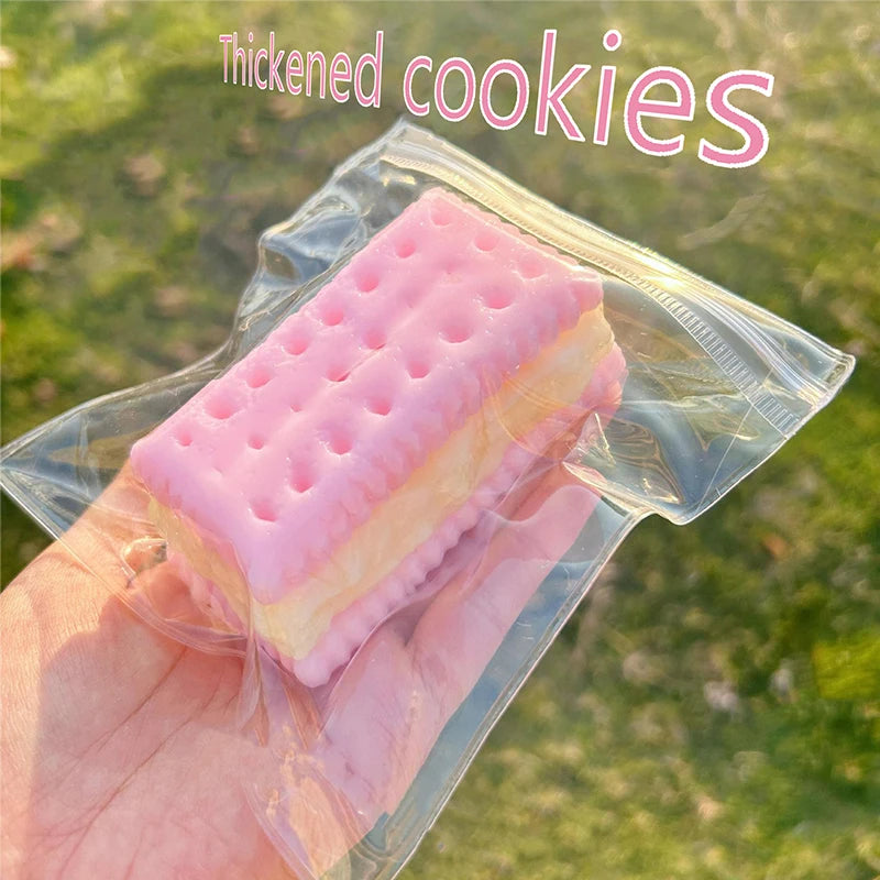 🍪 Ultra-Soft Squishy Cookie – The Perfect Stress Relief Toy! 🎀